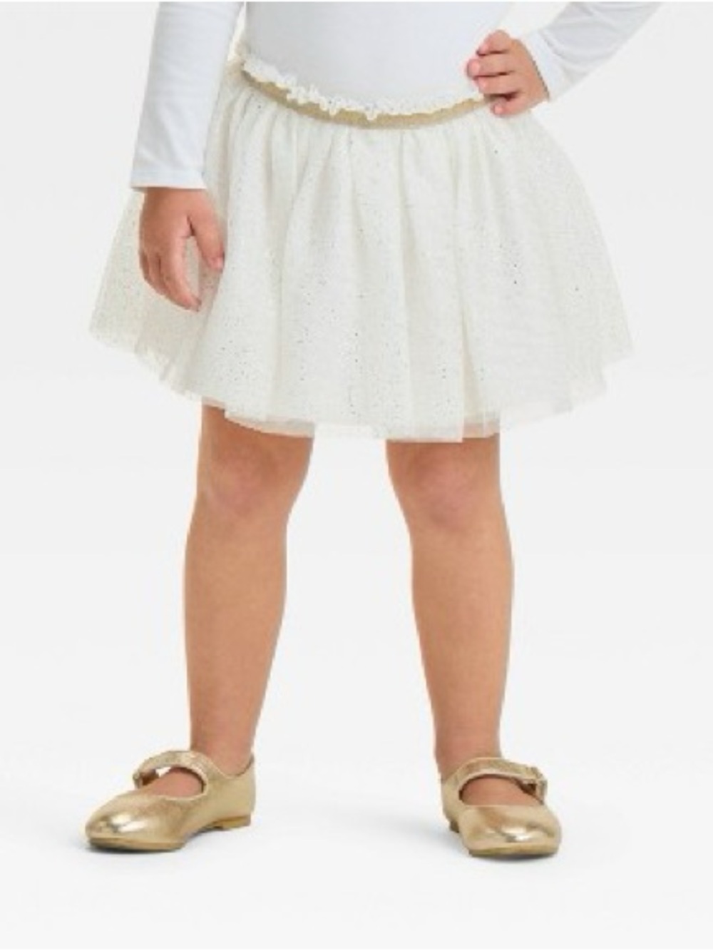 Glitter Tutu Skirt -Cat & Jack™ Adjustable Waistband, Mesh, Shapes Pattern NWT